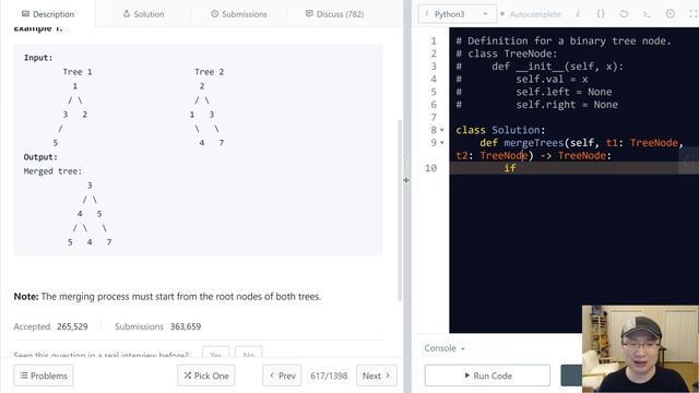 617. Merge Two Binary Trees - Korean Version смотреть онлайн