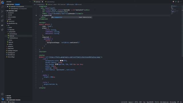 Create a Material Card in Storybook with VUE - Part 2 смотреть онлайн