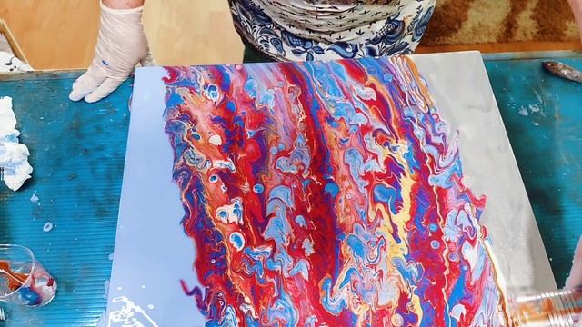 43 Акриловая заливка. Техника" грязный стакон", слоеный стакан.Acrylic Fluid Pouring. Fluid Art. смотреть онлайн