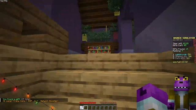 Симулятор Гринча в minecraft на сервере Hypixel "Нам надо украсть все подарки" смотреть онлайн