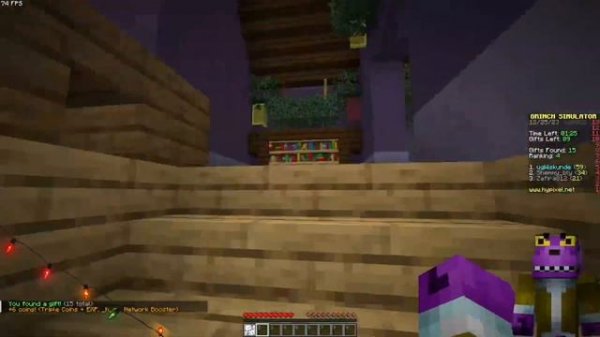 Симулятор Гринча в minecraft на сервере Hypixel "Нам надо украсть все подарки"