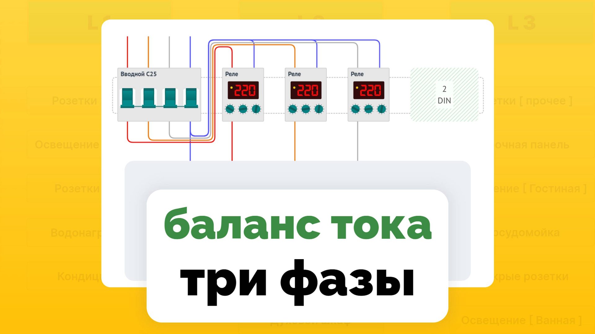Трёхфазный щит для дома | Распределение нагрузки по фазам | Видео руководство MyFuseBox смотреть онлайн