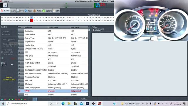 Disabling TPMS Through Etacs Decoder With Tactrix OpenPort