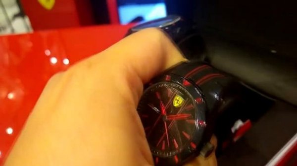 Scuderia Ferrari Men's Red Rev Black & Red Silicone Strap Watches 38mm & 44mm Gift Set for Christma