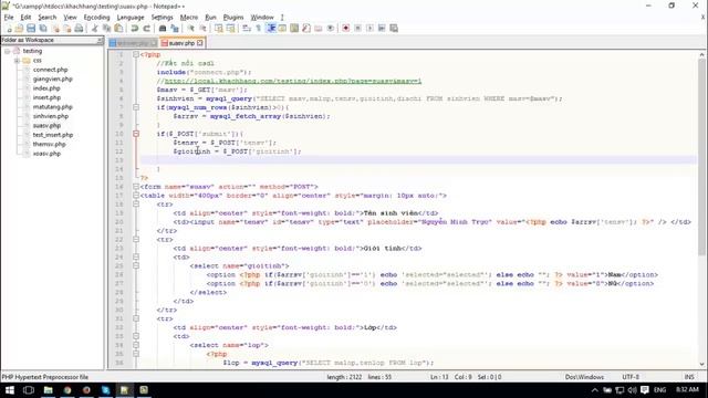 Hướng dẫn - Thêm, sửa, xóa bằng php và mysql p2 - PHP căn bản смотреть онлайн