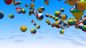 Футаж Прыгающие мячики  / Footage bouncing balls  4К