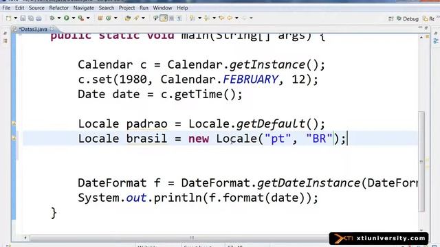 Universidade XTI - Curso Online Java - Aula 071 - Date, Internacionalização, Locale смотреть онлайн