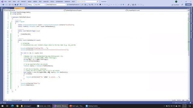 REDIS 5 - How to use Redis for OTP task смотреть онлайн