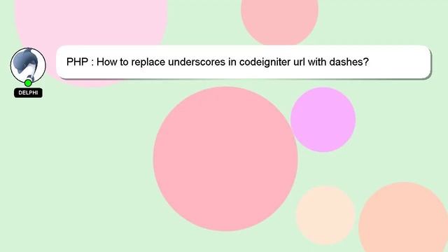 PHP : How to replace underscores in codeigniter url with dashes? смотреть онлайн