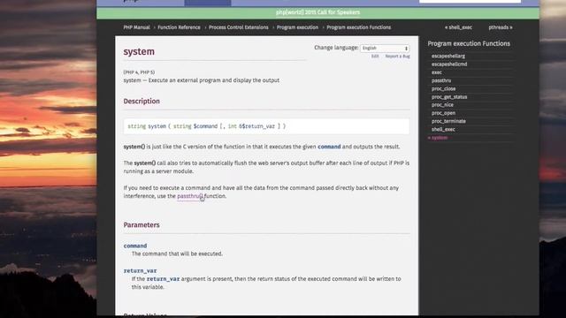 program execution functions in php (part 19 - system) смотреть онлайн