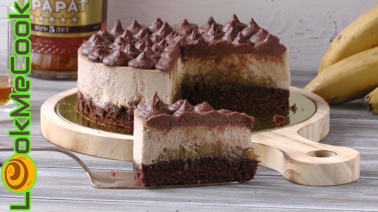 ЧИЗКЕЙК БАНАНОВЫЙ С КОНЬЯКОМ. Бананы фламбе. Рецепт шоколадного мусса. Банановый чизкейк. смотреть онлайн