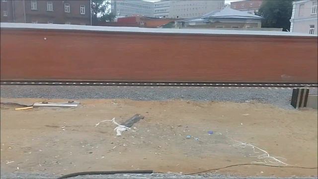 Реконструкция станции Москва-Казанская )(из окна электропоезда ЭД4М-0071 ) смотреть онлайн