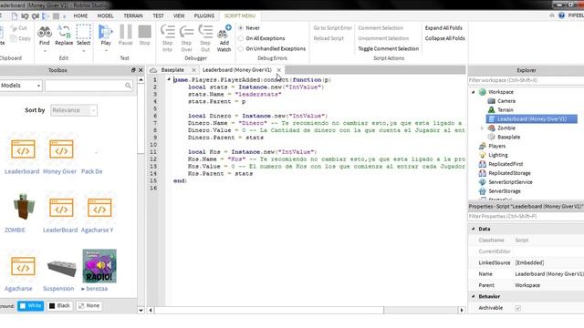 [ROBLOX STUDIO] Zombie o NPC que da dinero смотреть онлайн
