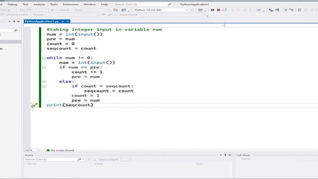 Write Python to read a sequence of integer ending with 0 and determine the length of widest fragmen смотреть онлайн