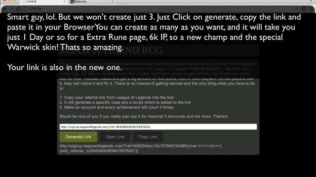 How to get the special Grey Warwick Skin. League of Legends Referral System Bug! смотреть онлайн