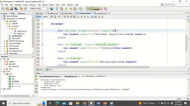Creating template designs for websites with JSF template tag смотреть онлайн