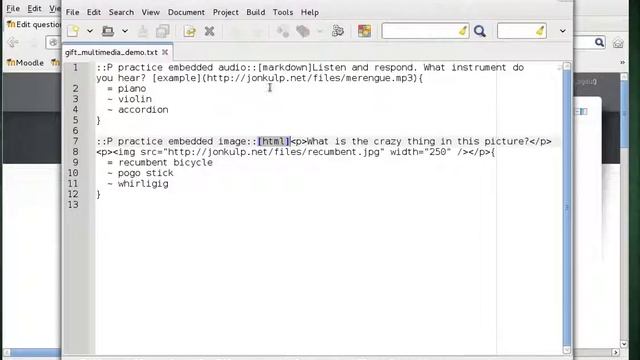 Moodle: Importing quiz questions with multimedia content using GIFT format смотреть онлайн