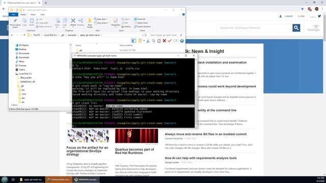 git stash name example смотреть онлайн