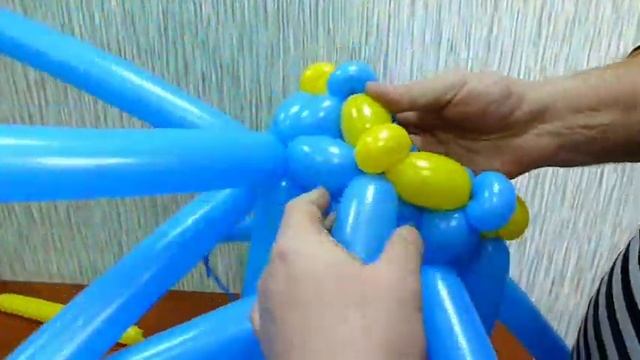 Вязанная корзина из воздушных шаров (ШДМ) смотреть онлайн