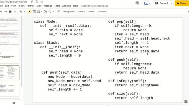 Stack Implementation Using Linked List | Learn Stack | Data Structures | With Python Code смотреть онлайн