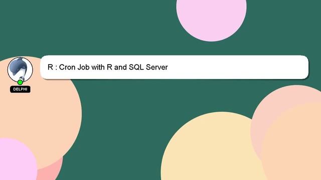 R : Cron Job with R and SQL Server смотреть онлайн