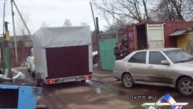 Прицеп для двух снегоходов. смотреть онлайн