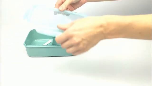 Ланчбокс 3 отделения голубой