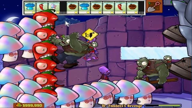 Plants vs Zombies - Hypno-shroom vs Dr. Zomboss смотреть онлайн
