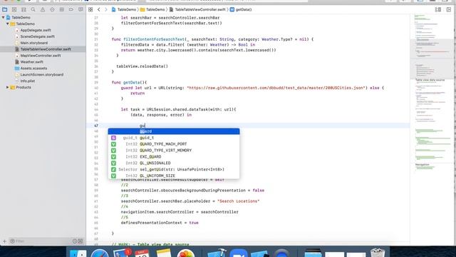 TableView Extension 2: Pulling the Data from JSON смотреть онлайн