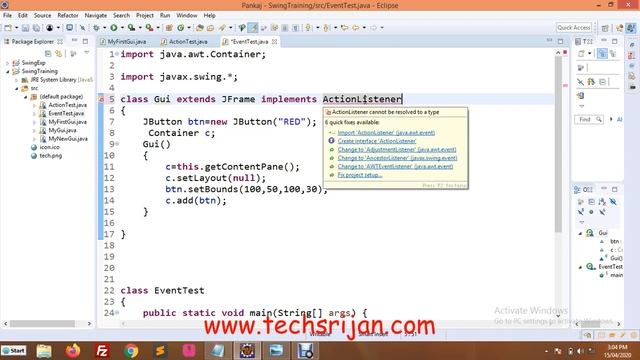 EVENT HANDLING tutorial in Java |Java Swing Tutorial in Hindi | Urdu --Part 3 смотреть онлайн