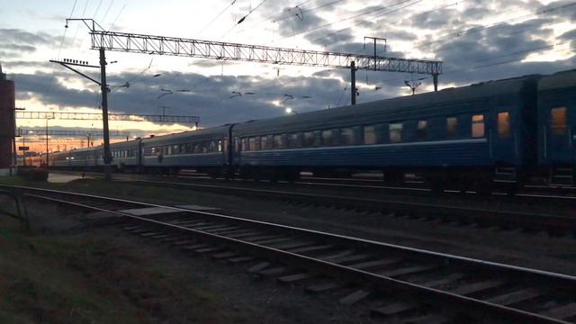 ТЭП70[#ХХХ]С поездом Город-Витебск,Отпровляеться со станции Жодино. смотреть онлайн