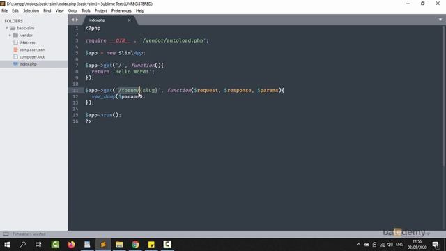 Belajar Slim - #5 Parameter Route смотреть онлайн