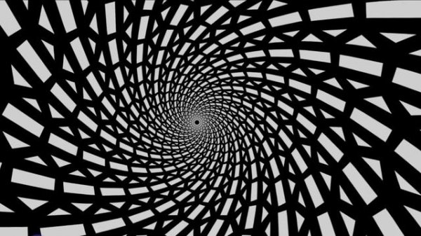 Футаж  черно  белый абстрактный крутящийся лабиринт / Free video Footage black and white abstract