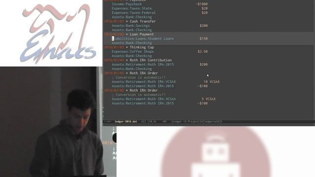 Conquering Your Finances with Emacs and Ledger смотреть онлайн