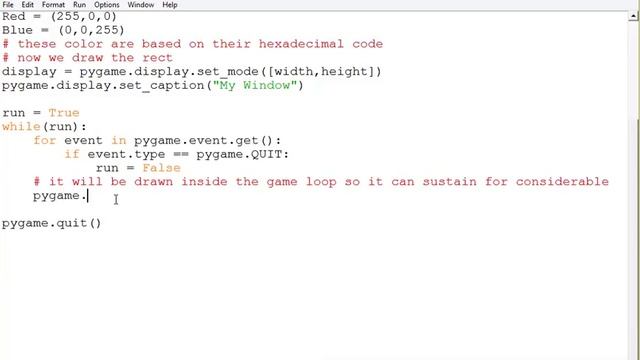 How to draw a rectangle in pygame window смотреть онлайн