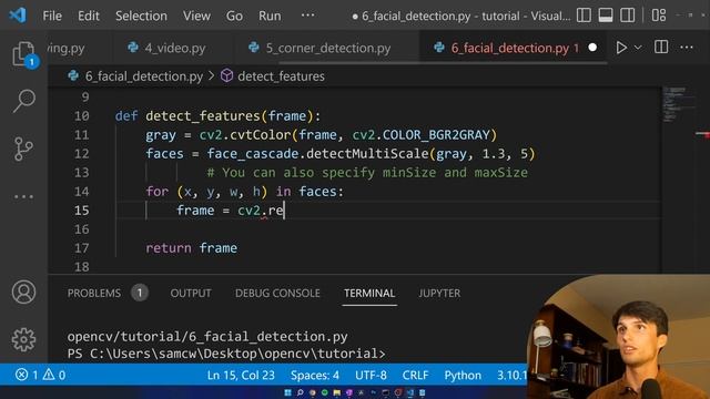 Detect Faces with OpenCV for Python - Beginners Tutorial #6 смотреть онлайн