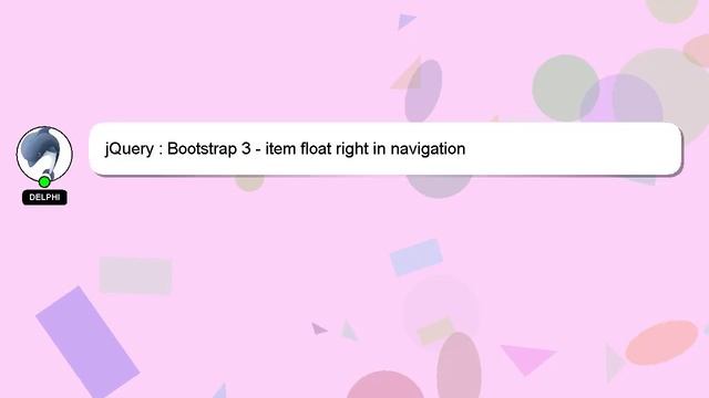 jQuery : Bootstrap 3 - item float right in navigation смотреть онлайн