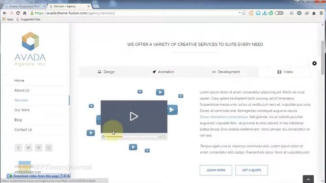 Avada Agency Inc Theme - WordPress Theme смотреть онлайн