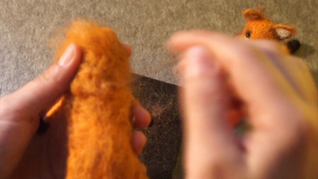 Мастер-класс по сухому валянию из шерсти лисенок NEEDLE FELTING WOOL FOX TUTORIAL DIY смотреть онлайн