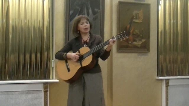 Музыкальное поздравление от Ирины Веденской. На открытии выставки Андрея Ахальцева в галерее ФЛора. смотреть онлайн