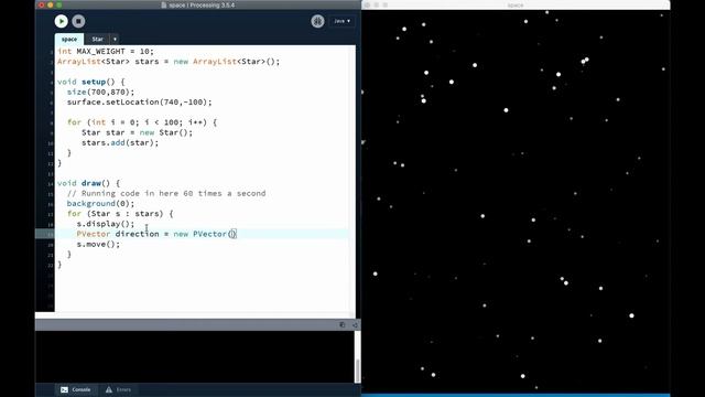Animating Stars in Processing смотреть онлайн