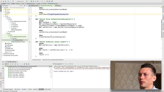 Spock, Gradle, Spring Boot example смотреть онлайн