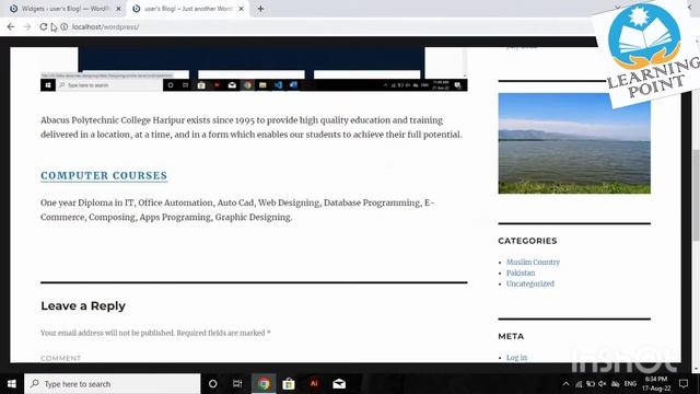 WordPress widgets| learning Point смотреть онлайн