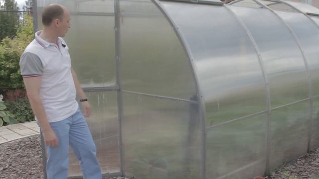 Теплица с раздвижной крышей "Орион" смотреть онлайн