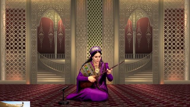 Лачин Худайбердыева. Дутар.  Туркменистан.