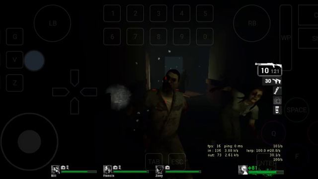 Left 4 Dead on Exagear emulator ทดสอบเล่นเกมยิงซอมบี้ภาคเเรกเวอร์ชั่นพีซีเล่นบนมือถือ смотреть онлайн