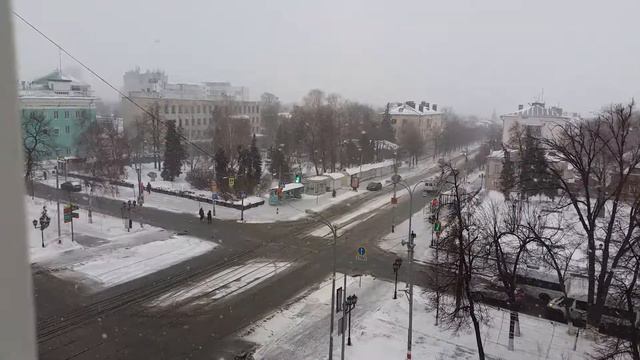 Ульяновск. Гончарова/Ленина. Снег 9 марта 2019 г смотреть онлайн