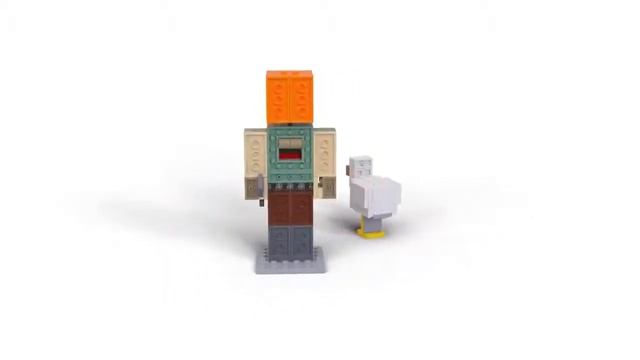LEGO Minecraft Большая фигурка: Алекс с цыплёнком 21149 смотреть онлайн