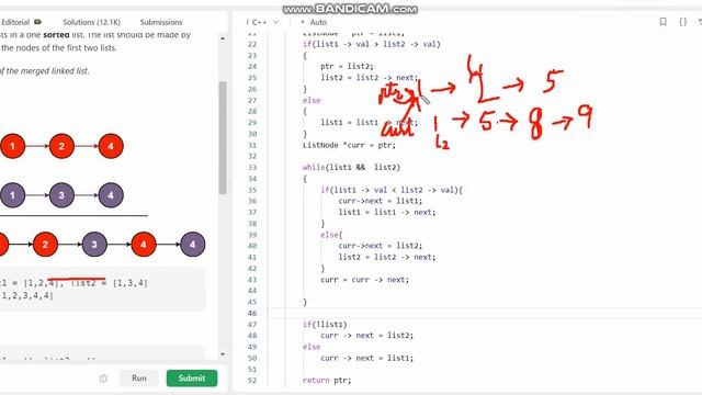 21. Merge Two Sorted Lists||Easy step by step explanation|| leetcode|| linkedlist||c++ смотреть онлайн