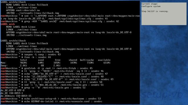 Arch Linux installation recording to kernel 5.6.15-arch1-1 (core) смотреть онлайн